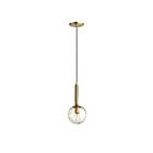 Dainolite Tara TAR-61P-AGB-CL 1 Light Aged Brass 60W Incandescent Pendant