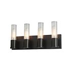 Dainolite TBE-174W-MB Tube 4-Lights 60W Matte Black Incandescent Vanity light