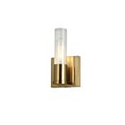 Dainolite Tube TBE-41W-AGB 1-Light 60W Aged Brass Incandescent Wall Sconce
