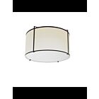 Dainolite Trapezoid TRA-121FH-BK-CRM Cream 2-Lights 80W LED Drum Flush Mount