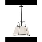 Dainolite Trapezoid TRA-181P-BK-CRM Cream 1-Light 100W LED Pendant
