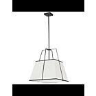 Dainolite Trapezoid TRA-181P-BK-WH White 1-Light 100W LED Pendant