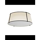 Dainolite Trapezoid TRA-224FH-BK-CRM Cream 4-Lights 400W LED Flush Mount