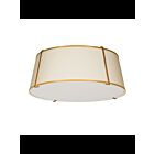Dainolite Trapezoid TRA-224FH-GLD-CRM Cream 4-Lights 400W LED Flush Mount