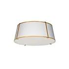 Dainolite Trapezoid TRA-224FH-GLD-WH White 4-Lights 400W LED Flush Mount