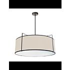 Dainolite Trapezoid TRA-244P-BK-CRM Cream 4-Lights 400W LED Drum Pendant
