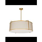 Dainolite Trapezoid TRA-244P-GLD-CRM Cream 4-Lights 400W LED Drum Pendant