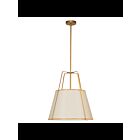 Dainolite Trapezoid TRA-331P-GLD-CRM Cream 3-Lights 180W LED Trapezoid Pendant
