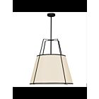 Dainolite Trapezoid TRA-3P-BK-CRM Cream 3-Lights 300W LED Trapezoid Pendant