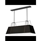 Dainolite Trapezoid TRA-444HC-BK Black 4-Lights 400W LED Horizontal Chandelier