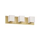Dainolite Verona V1230-3W-AGB 3 Lights Aged Brass 180W Halogen Vanity