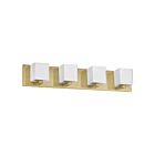 Dainolite Verona V1230-4W-AGB 4 Lights Aged Brass 240W Halogen Vanity