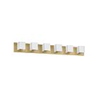 Dainolite Verona V1230-6W-AGB 6 Lights Aged Brass 360W Halogen Vanity