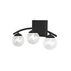 Dainolite Vanda V13-203W-MB 3 Lights Matte Black 75W Halogen Vanity