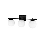 Dainolite Vivaldi VAD-233W-MB 3 Lights Matte Black 120W Halogen Vanity