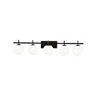 Dainolite Vivaldi VAD-415W-MB 5 Lights Matte Black 200W Halogen Vanity