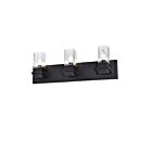 Dainolite VER-243W-MB Veronica 3-Lights 180W Matte Black Vanity Light
