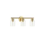 Dainolite VIE-213W-AGB Vienna 3-Lights 180W Aged Brass Vanity Light
