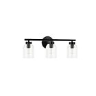 Dainolite VIE-213W-MB Vienna 3-Lights 180W Matte Black Vanity Light