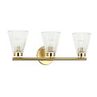 Dainolite VIE-223W-AGB Vienna 3-Lights 180W Aged Brass LED Vanity Light 