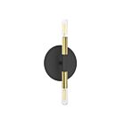 Dainolite Wand WAN-132W-MB-AGB 2 Lights Matte Black 120W Incandescent Wall Sconce