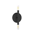 Dainolite Wand WAN-132W-MB 2 Lights Matte Black 120W Incandescent Wall Sconce