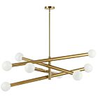 Dainolite WAN-398C-AGB Wand 8-Lights Aged Brass 480W LED Chandelier