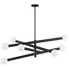 Dainolite WAN-398C-MB Wand 8-Lights Matte Black 480W LED Chandelier