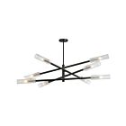Dainolite WAN-448C-MB-AGB-FR Wand 8-Lights 480W Matte Black Chandelier