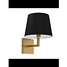 Dainolite Whitney WHN-91W-AGB-BK Black 1-Light 6W Incandescent Wall Sconce