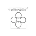 Dals Lighting CCFM-CC-BK 42W Black Semi Flush