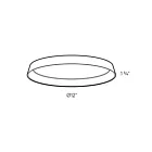 Dals Lighting CFH12-CC-BK 27W Black LED Flush Mount