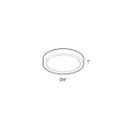Dals Lighting CFLEDR06-CC-BK 30W Black LED Flush Mount