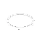 Dals Lighting CFLEDR24-CC-WH 40W White LED Flush Mount