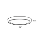 Dals Lighting CFR12-3K-WH White LED Flush Mount