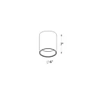 Dals Lighting CYL06-CC-V-WH 26W White Wall Sconce