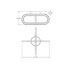 Dals Lighting FDB-CC-BK Black Semi Flush