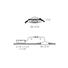 Dals Lighting FGM4-3K-BK 9W 4" Black Gimbal Recessed Light