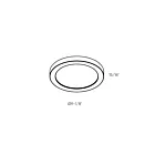 Dals Lighting FMM09-CC-BK Black Flush Mount
