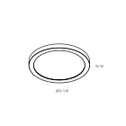 Dals Lighting FMM12-CC-BK Black Flush Mount