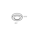 Dals Lighting FMP05-CC-CR-WH White Flush Mount