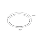 Dals Lighting FMP12-CC-WH White Flush Mount
