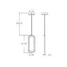 Dals Lighting FPD-CC-GD Atom 23W Gold Pendant