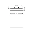 Dals Lighting FUZ11-CC-BK Black Flush Mount