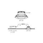 Dals Lighting GBR06-CC-WH 20W 6" White Gimbal Recessed Light