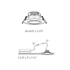 Dals Lighting GMB4-3K-WH 11W 2" White Gimbal Recessed Light