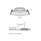 Dals Lighting IND6-DW-WH 12W 6" White Recessed Light
