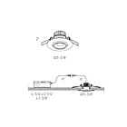 Dals Lighting LEDDOWNG3-CC-SN 8W 3" Satin nickel Gimbal Recessed Light