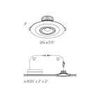 Dals Lighting LEDDOWNG4-CC-BK 8W 4" Black Gimbal Recessed Light