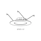 Dals Lighting LEDPNLRTF56-CC-WH 10W 6" White Recessed Retrofit Light